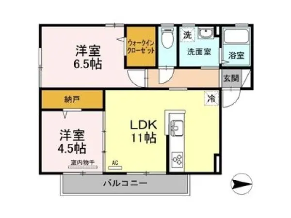 201号室の間取り図