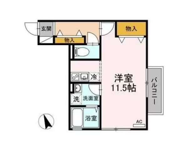 203号室の間取り図