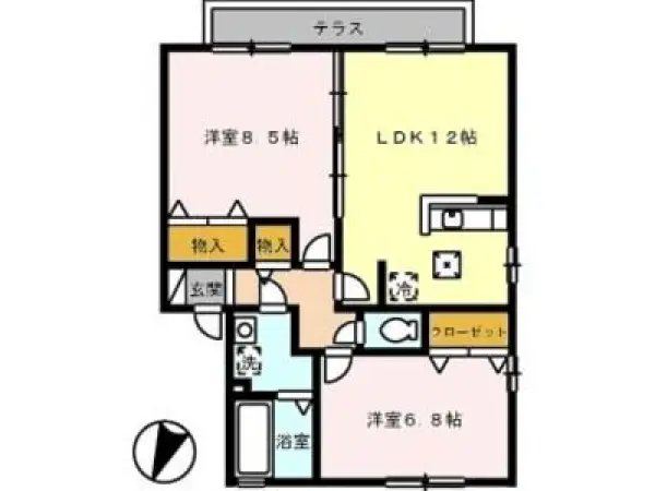 102号室の間取り図