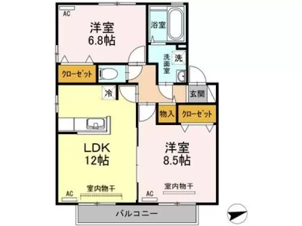 102号室の間取り図