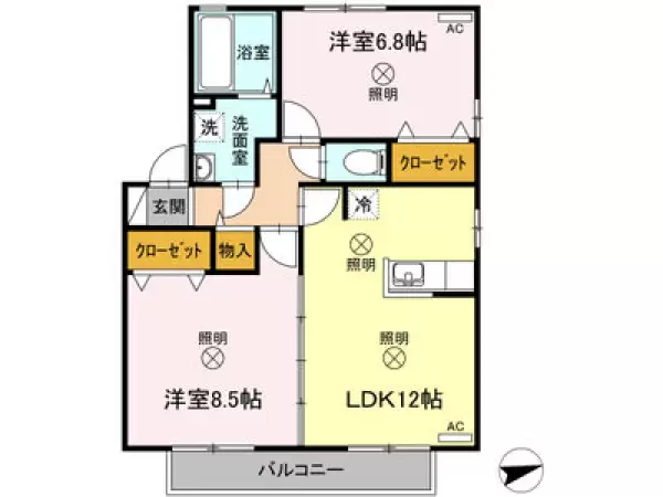 201号室の間取り図