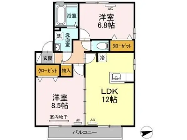 201号室の間取り図