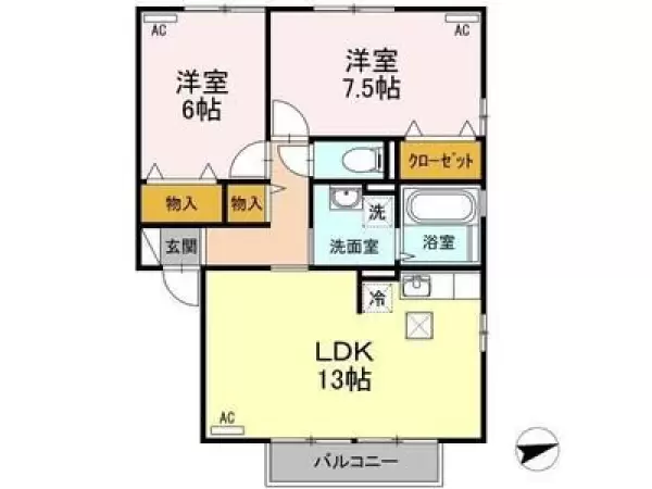 102号室の間取り図