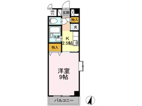 201号室の間取り図