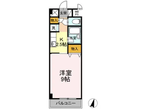 202号室の間取り図