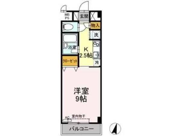 203号室の間取り図