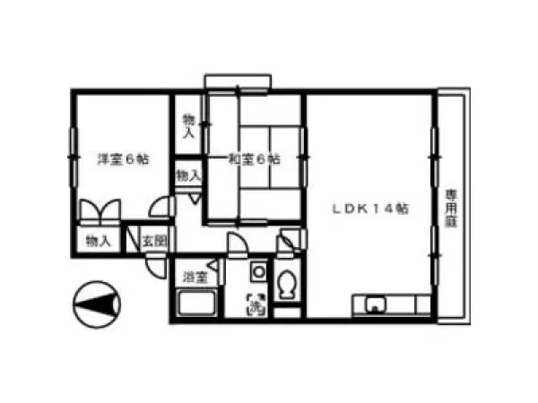 101号室の間取り図