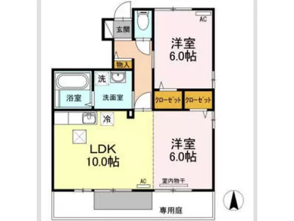 101号室の間取り図