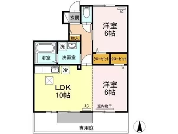 102号室の間取り図