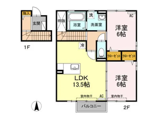 201号室の間取り図