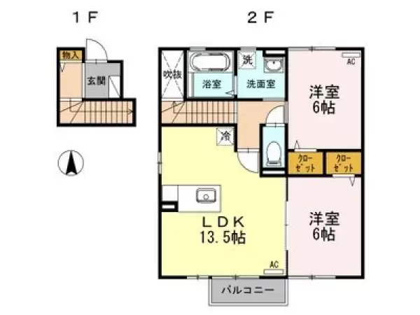 203号室の間取り図