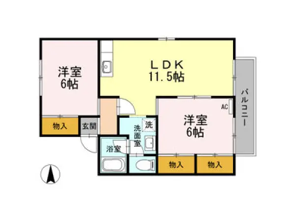101号室の間取り図