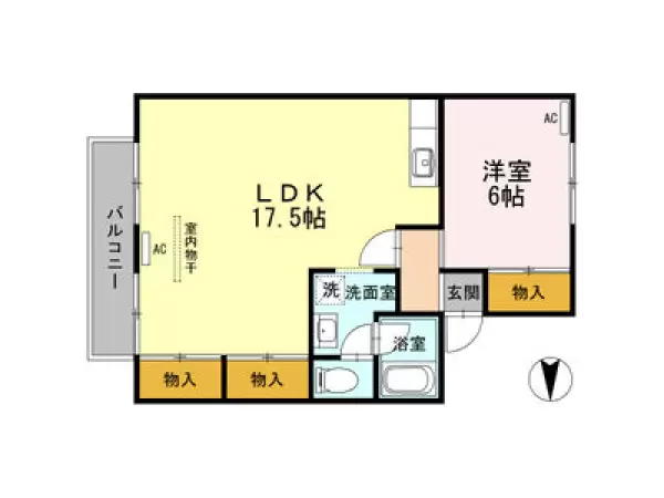105号室の間取り図