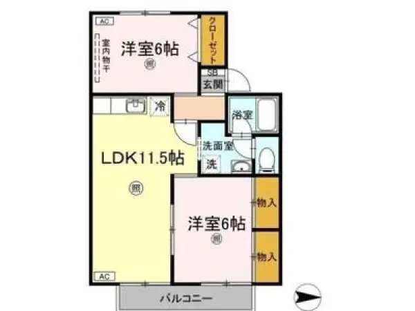 207号室の間取り図
