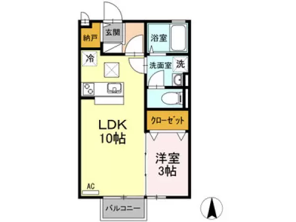 102号室の間取り図