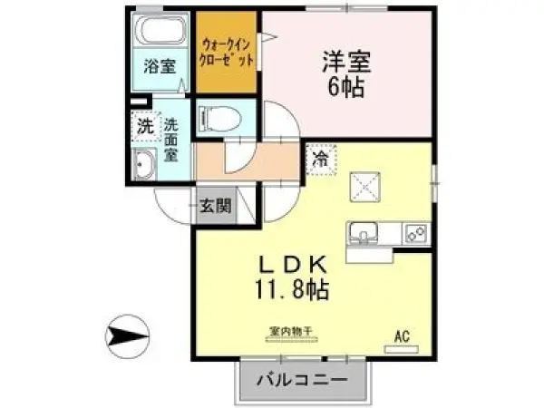 105号室の間取り図