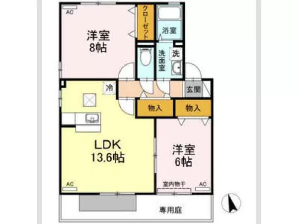 102号室の間取り図