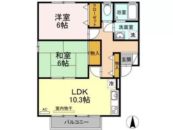 201号室の間取り図