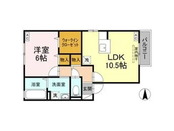 202号室の間取り図