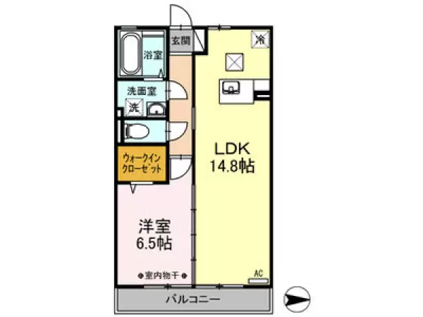 102号室の間取り図