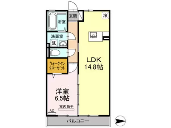 201号室の間取り図