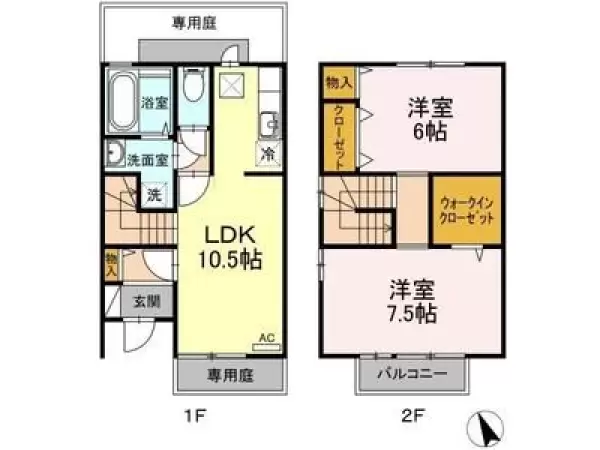 1号室の間取り図
