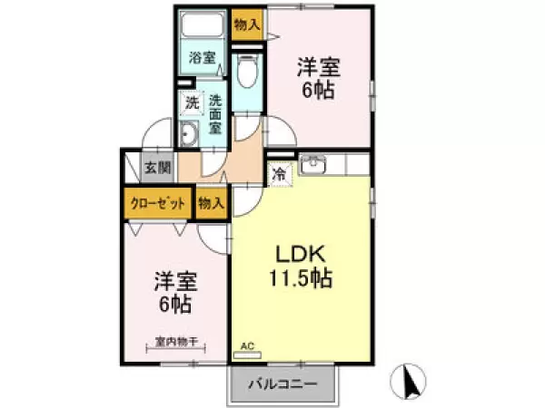 201号室の間取り図