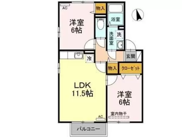 202号室の間取り図