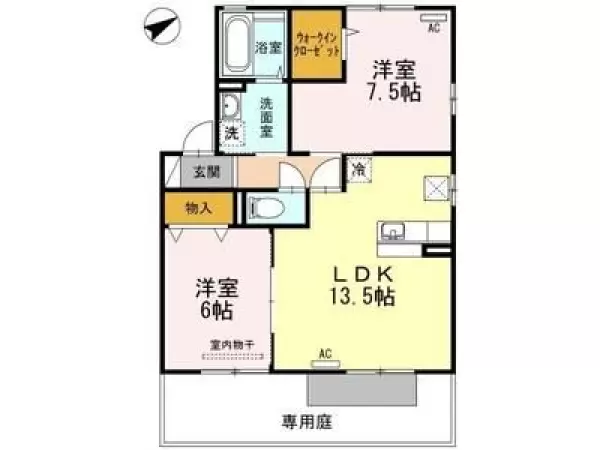 101号室の間取り図