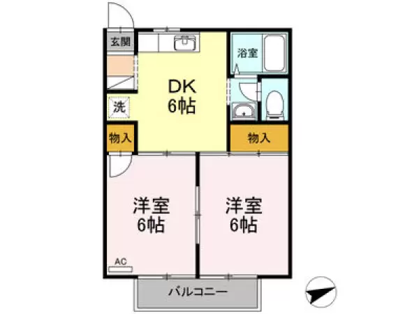202号室の間取り図