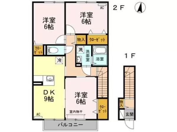 202号室の間取り図