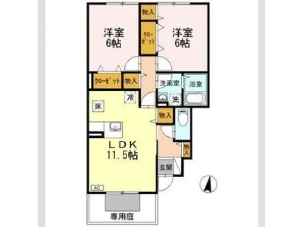 101号室の間取り図