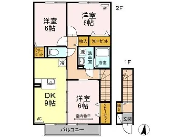 202号室の間取り図