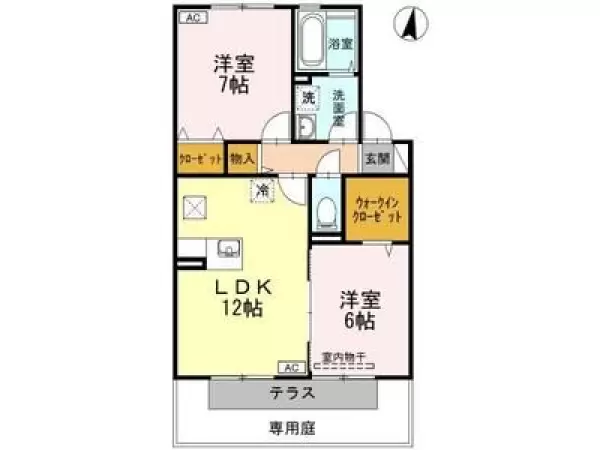 102号室の間取り図