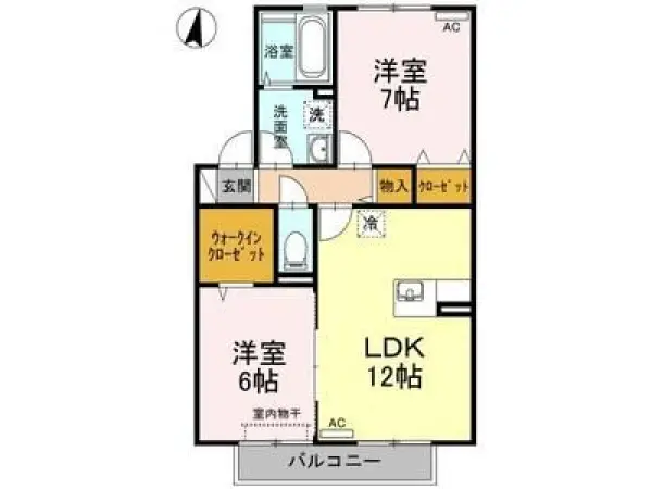 203号室の間取り図