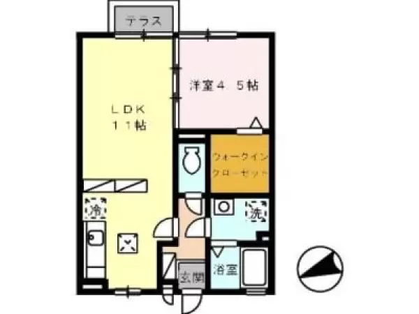 102号室の間取り図