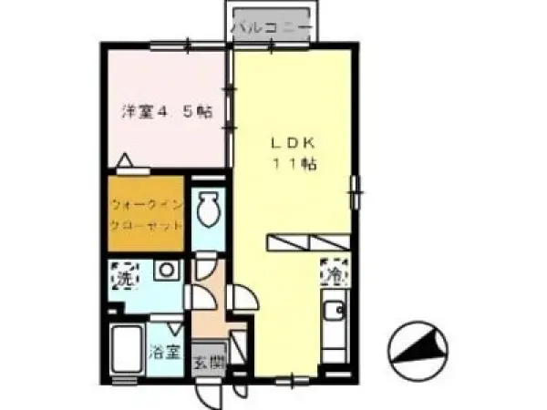 203号室の間取り図