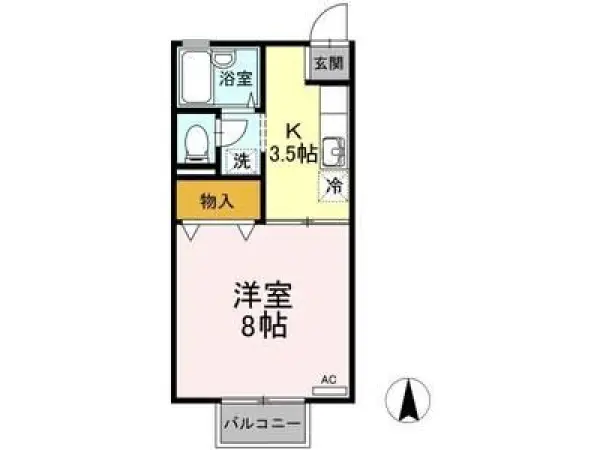 205号室の間取り図