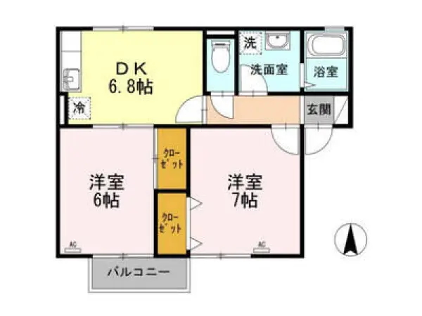 106号室の間取り図