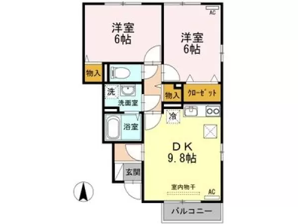 102号室の間取り図