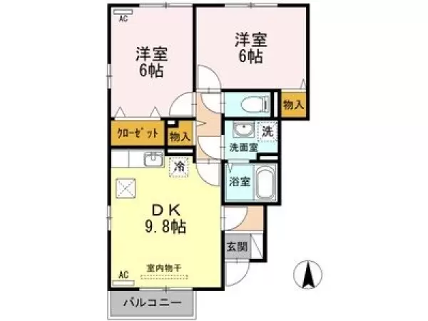 101号室の間取り図