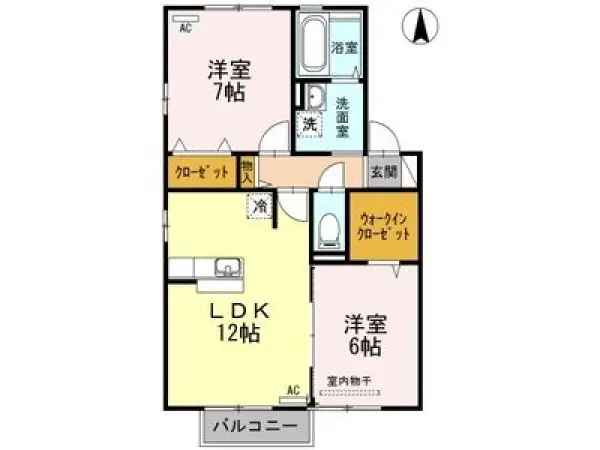 202号室の間取り図