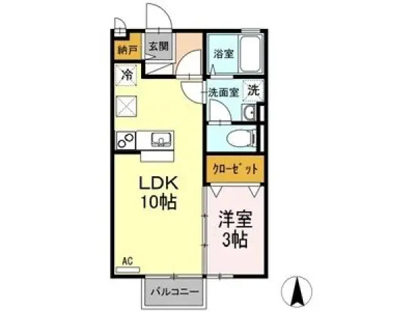 105号室の間取り図