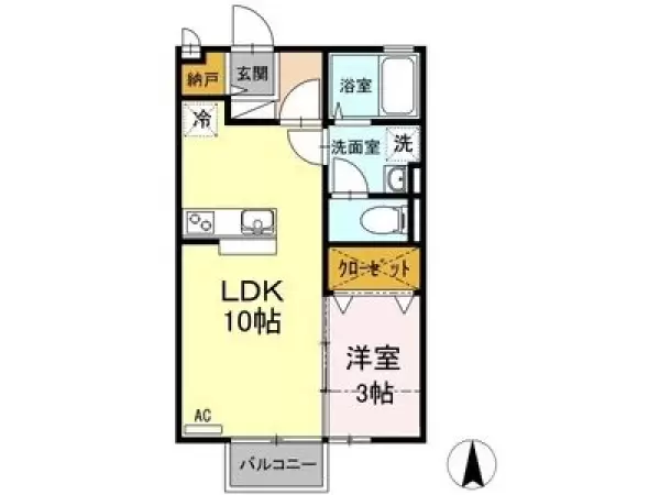 202号室の間取り図