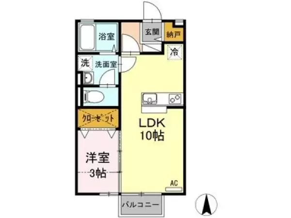 203号室の間取り図