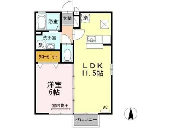 101号室の間取り図