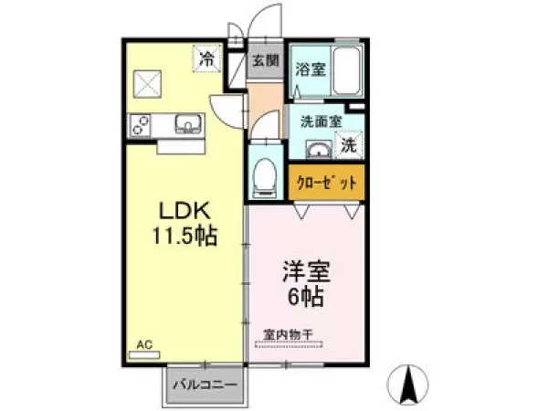105号室の間取り図
