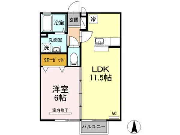 203号室の間取り図