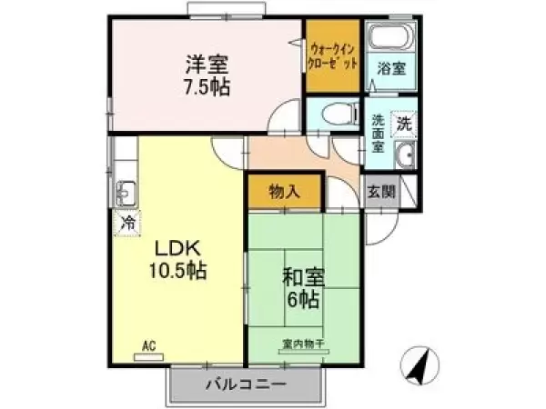 201号室の間取り図