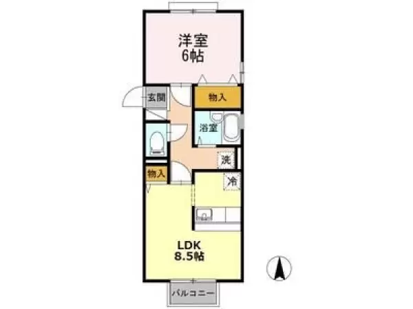 101号室の間取り図